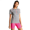 Gris - Back - Dare 2B - T-shirt de cyclisme INCISIVE - Femmes