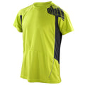 Vert citron néon-Gris - Front - Spiro - T-shirt sport léger à manches courtes - Homme