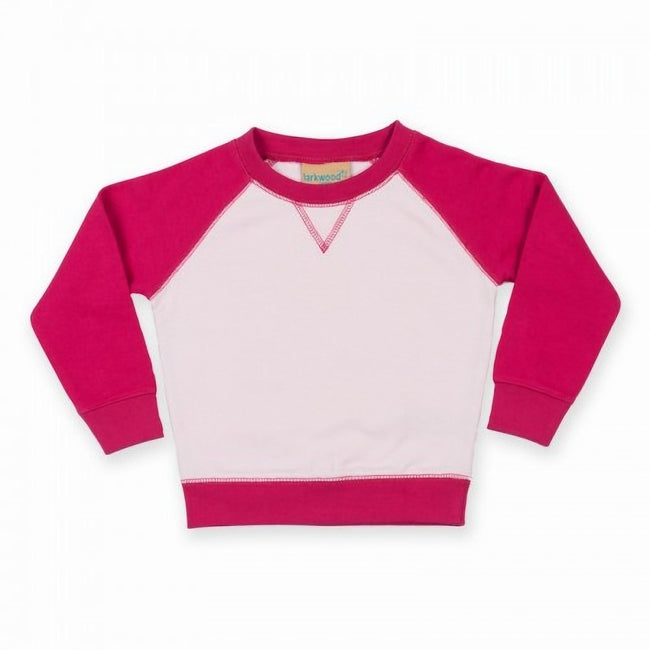 Rose pâle-Fuchsia - Front - Larkwood - Sweat-shirt - Bébé et enfant unisexe