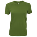 Olive - Front - American Apparel - T-shirt à manches courtes - Femme