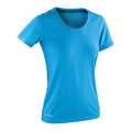 Bleu océan-Gris - Front - Spiro - T-shirt de fitness à manches courtes - Femme