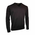Noir - Front - Glenmuir - Sweatshirt à col en V 100% coton - Homme