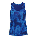 Bleu roi camouflage - Front - Tri Dri Hexoflage - Débardeur sport - Femme
