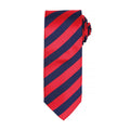 Rouge-Bleu marine - Front - Premier - Cravate rayée - Homme (Lot de 2)