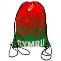 Rouge - Vert - Front - FA Wales - Sac à cordon CYMRU