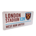Blanc - Back - West Ham United FC - Plaque de rue LONDON STADIUM
