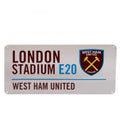 Blanc - Front - West Ham United FC - Plaque de rue LONDON STADIUM