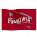 Rouge - Front - Liverpool FC - Drapeau CHAMPIONS OF EUROPE