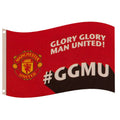 Rouge - Noir - Front - Manchester United FC - Drapeau GLORY GLORY MAN UNITED