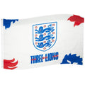 Blanc - Bleu foncé - Rouge - Front - England FA - Drapeau LIONS