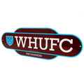 Rouge écarlate - Blanc - Bleu ciel - Back - West Ham United FC - Pancarte suspendue