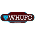 Rouge écarlate - Blanc - Bleu ciel - Front - West Ham United FC - Pancarte suspendue