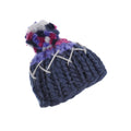 Bleu marine - violet - Side - Trespass Ellery - Bonnet à pompon - Enfant