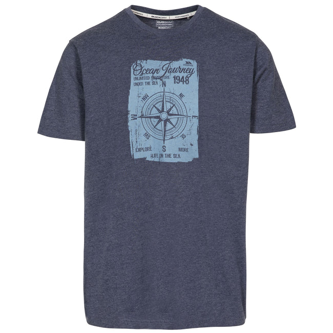 Bleu marine chiné - Front - Trespass - T-shirt COURSE - Homme