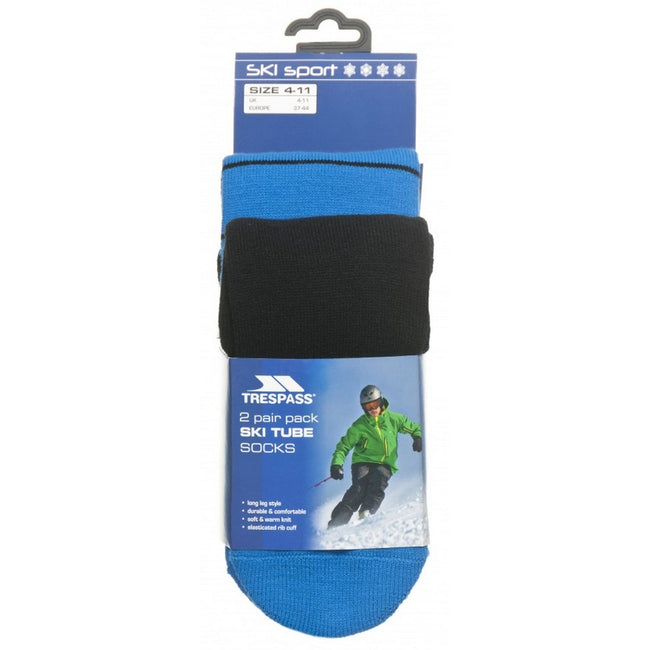 Noir-Bleu - Back - Trespass - Lot de 2 paires de chaussettes de ski TOPPY - Homme