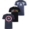 Bleu marine - Noir - Blanc - Front - Marvel Avengers - T-shirts - Homme