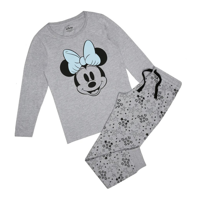 DISNEY Pyjama femme Mickey Mouse, manches longues, gris Gris