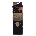 Bleu marine - Orange - Back - Pandastick - Chaussettes STRIPES & SPOTS - Homme