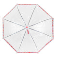 Transparent - Rouge - Side - X-Brella - Parapluie en dôme