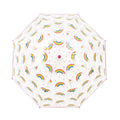 Transparent - Rose - Side - Drizzles - Parapluie en dôme - Enfant