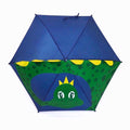 Vert - bleu - Back - Drizzles - Parapluie droit 3D - Enfant