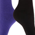 Violet-Noir - Side - Chaussettes thermiques hautes (2 paires) - Femme